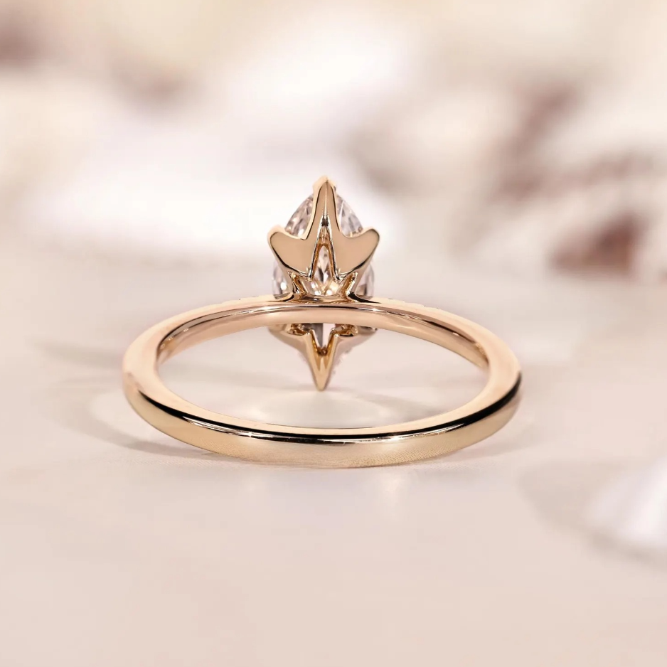 Graceful Marquise-Cut Lab-Grown Diamond Ring