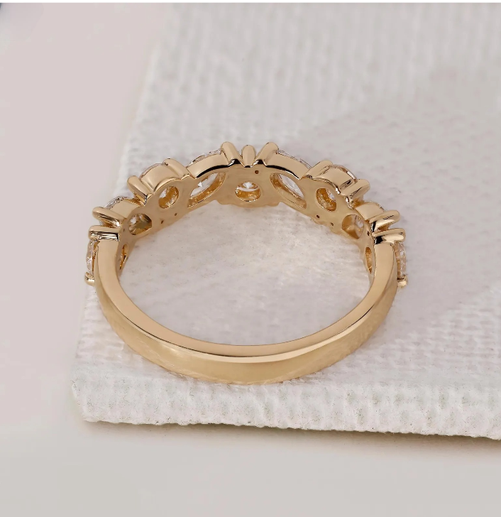 Alternating Round & Marquise Eternity Band
