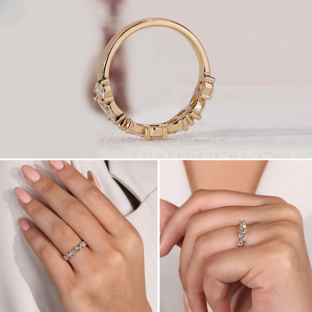Alternating Round & Marquise Eternity Band