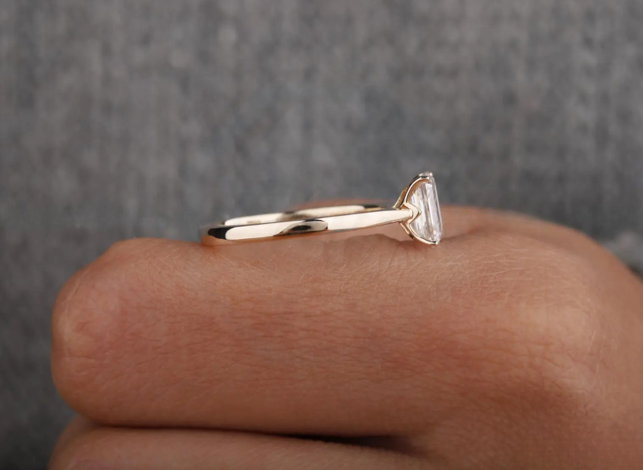 2 Carat Emerald Cut Lab-Grown Diamond Ring