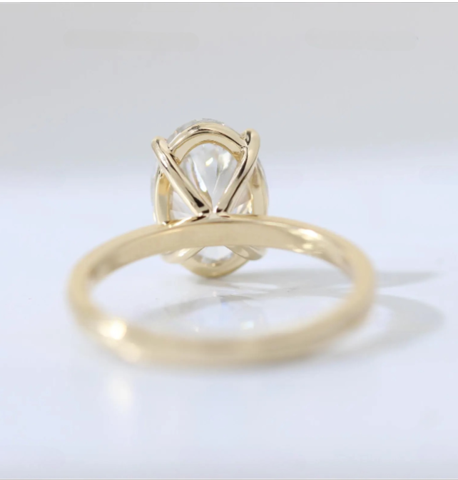 Oval Diamond Daily Wear Ring