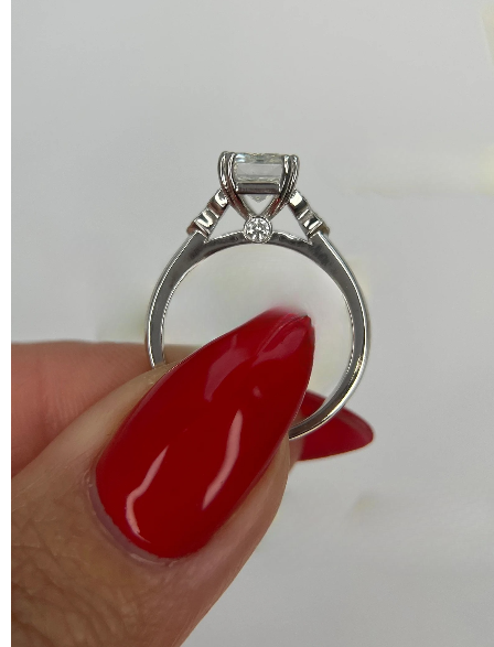 Emerald Lab Grown Diamond Ring