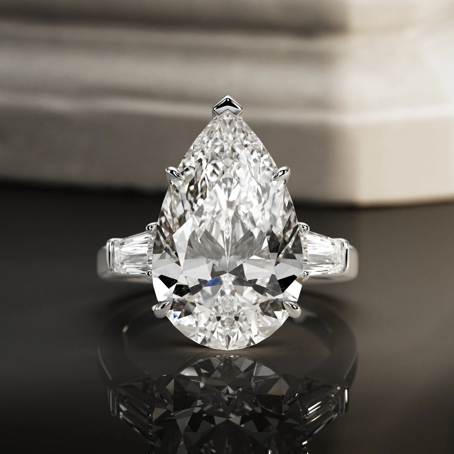Breathtaking Pear Lab Grown Diamond Ring