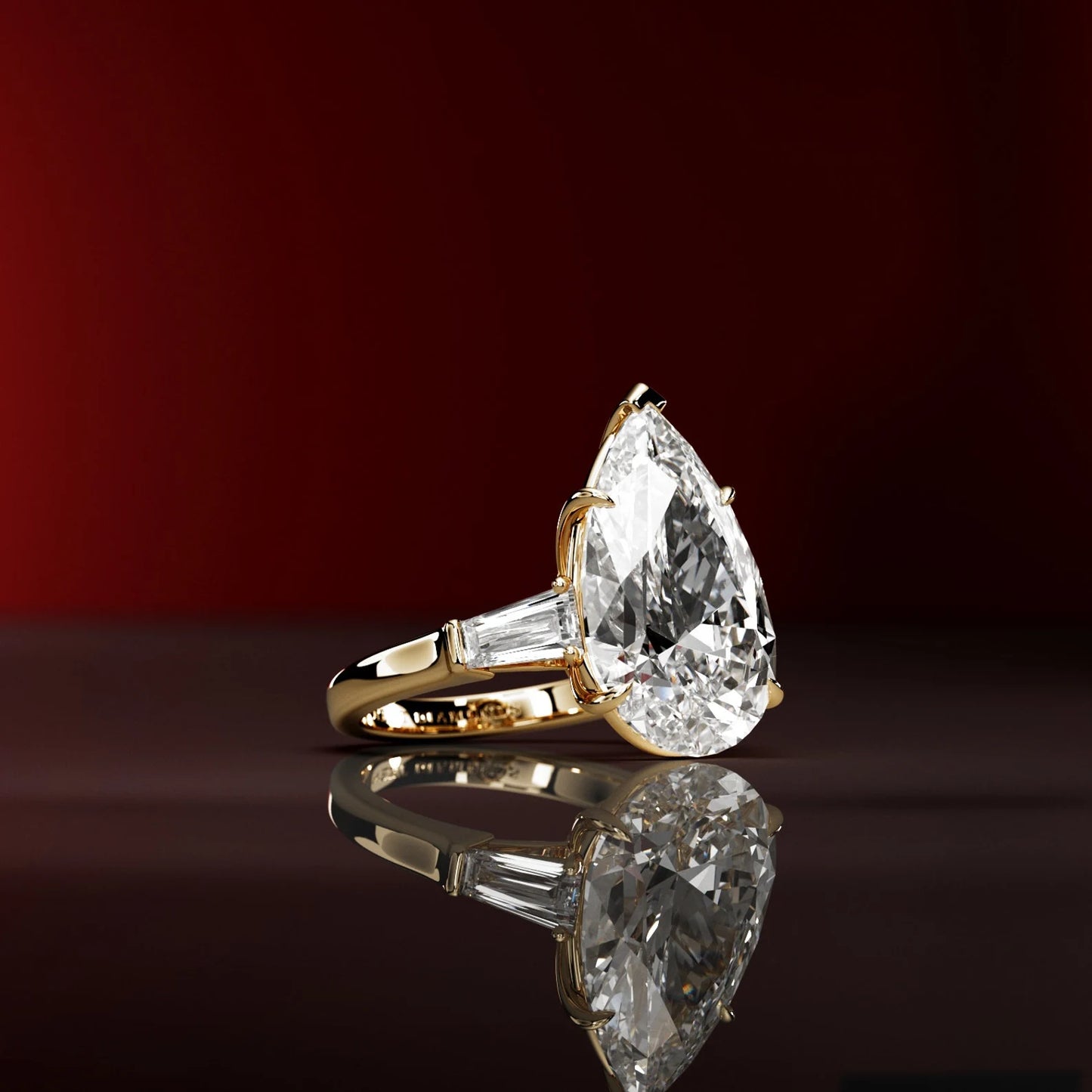 Breathtaking Pear Lab Grown Diamond Ring