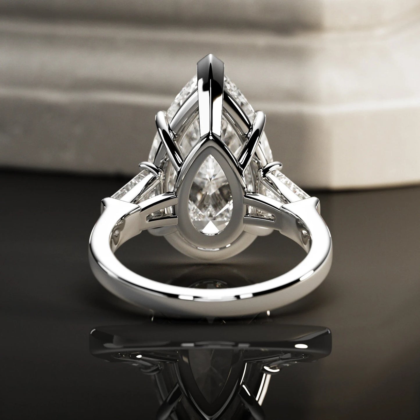 Breathtaking Pear Lab Grown Diamond Ring