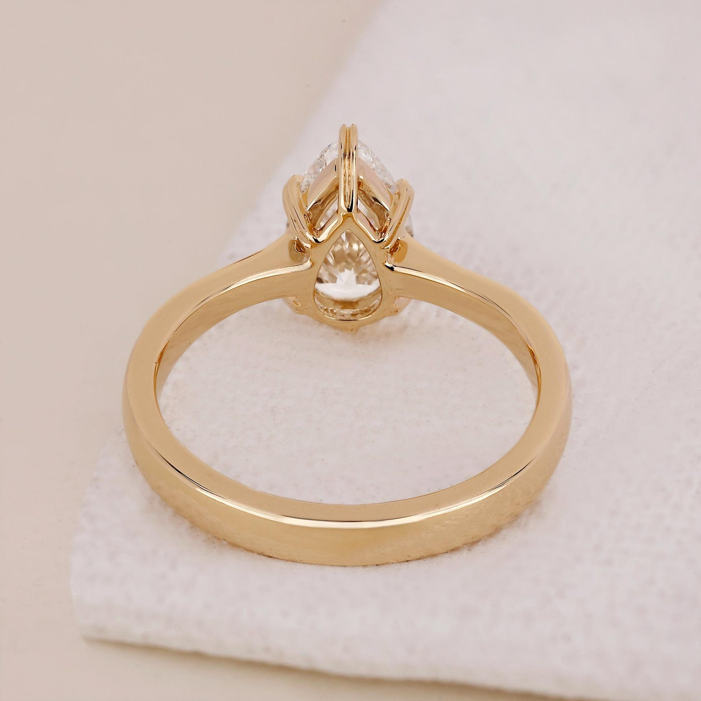 Sparkling Pear Cut Engagement Ring