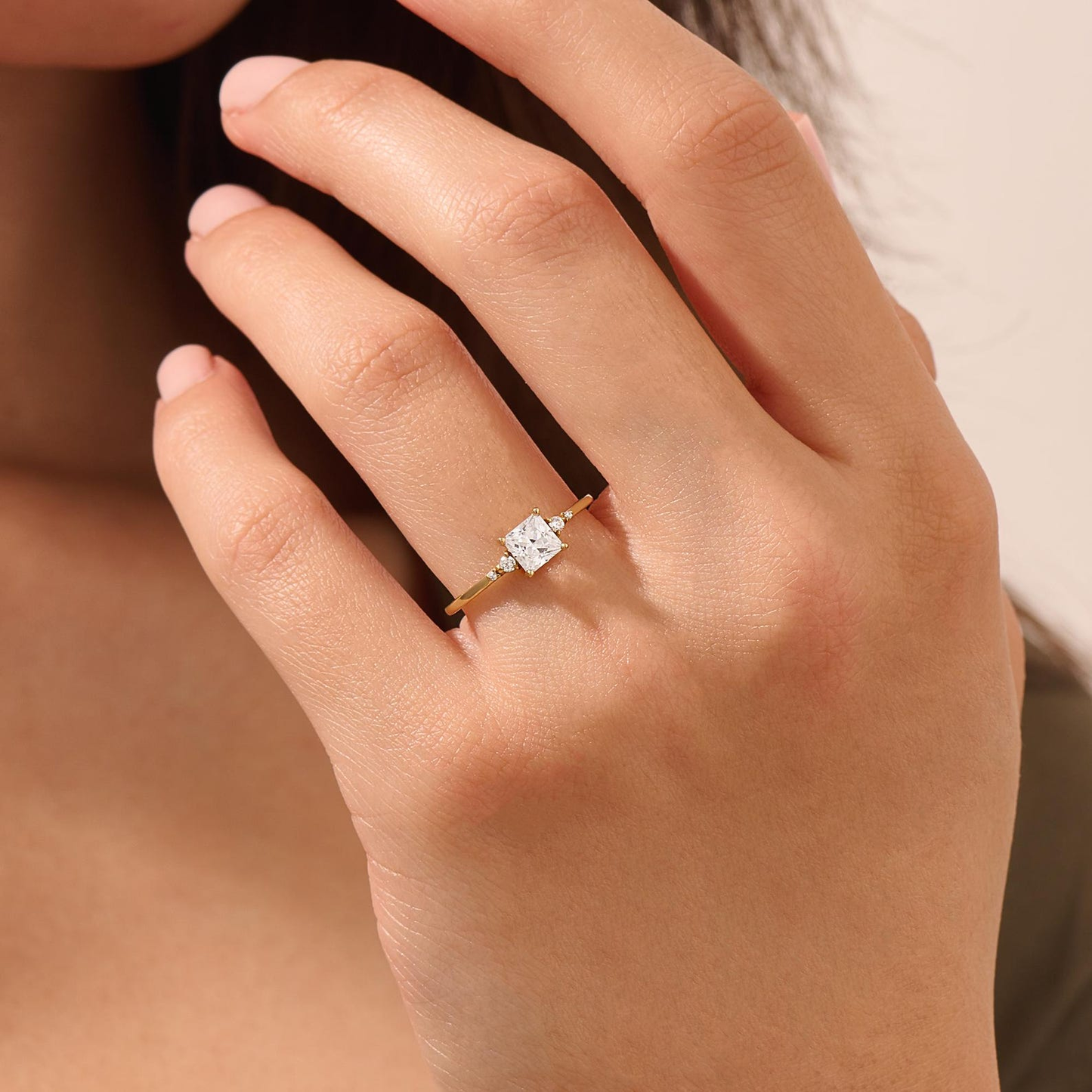 Princess Cut Lab Grown Diamond Ring
