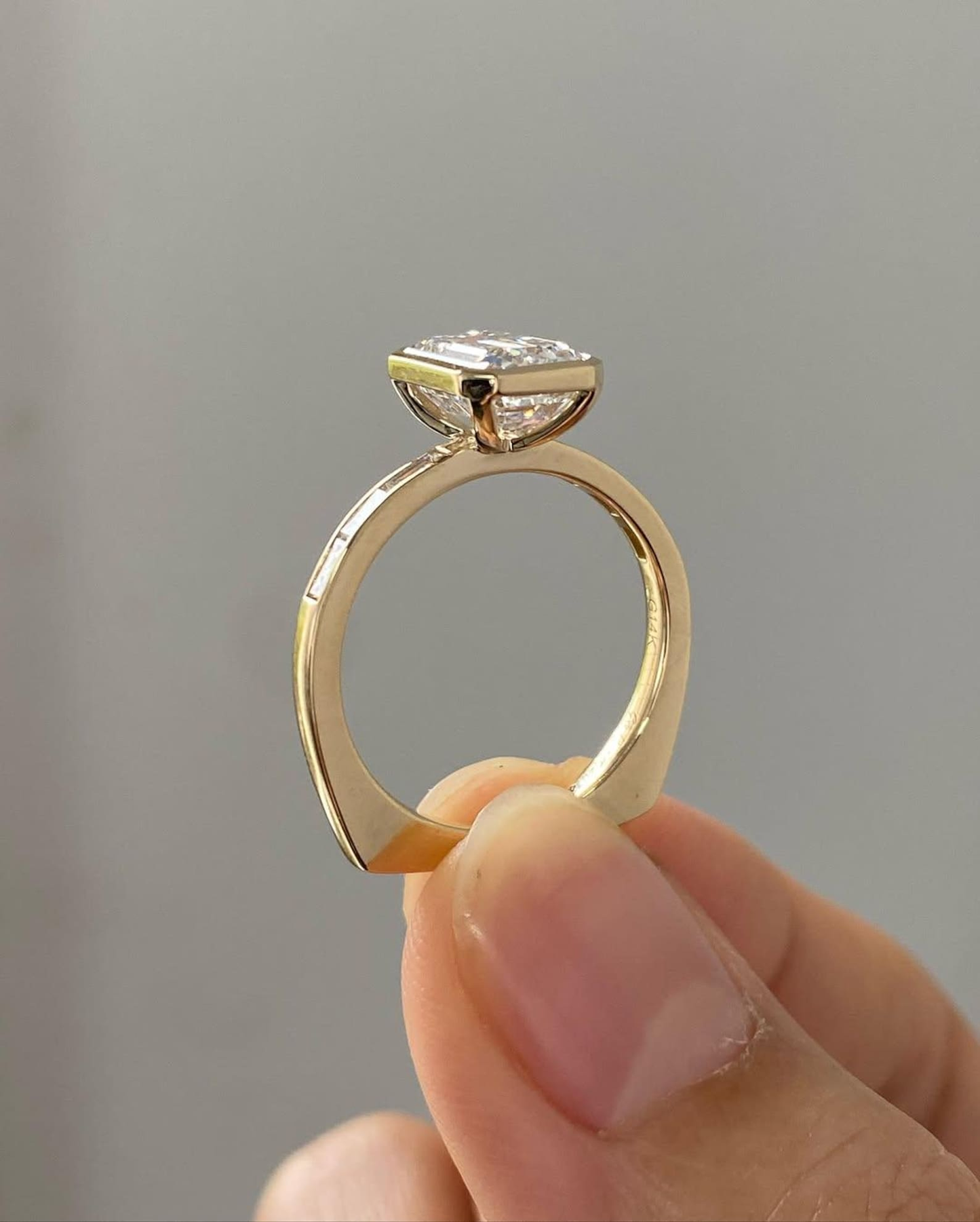 Lab-Grown Emerald-Cut Diamond ring