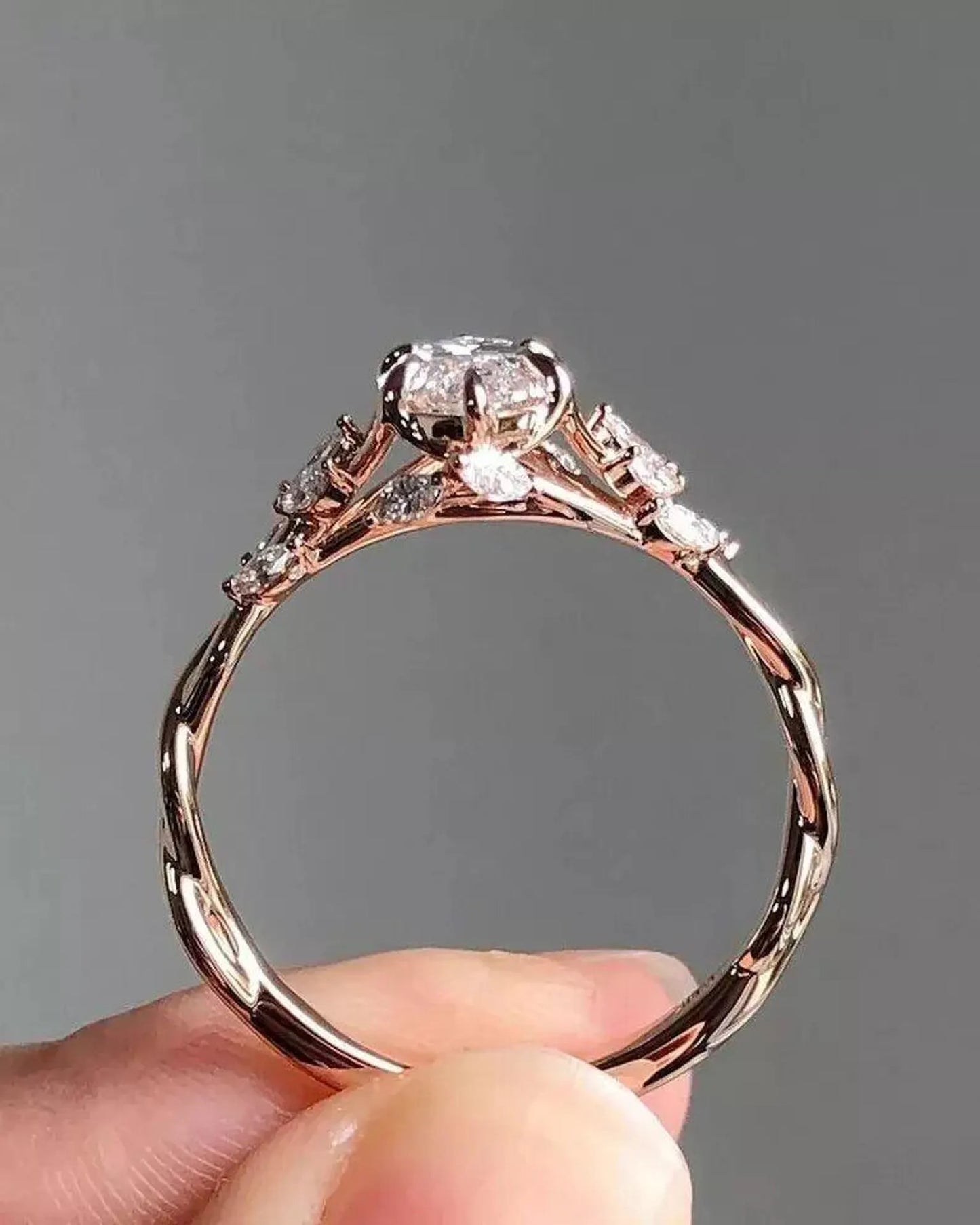 2CT Marquise Lab Grown Diamond Engagement Ring