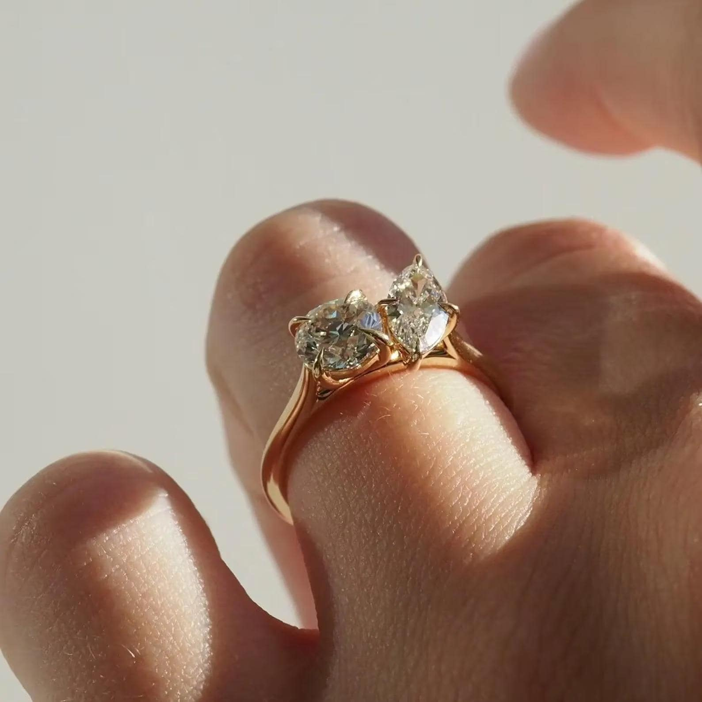 Round & Marquise Lab Grown Diamond Ring
