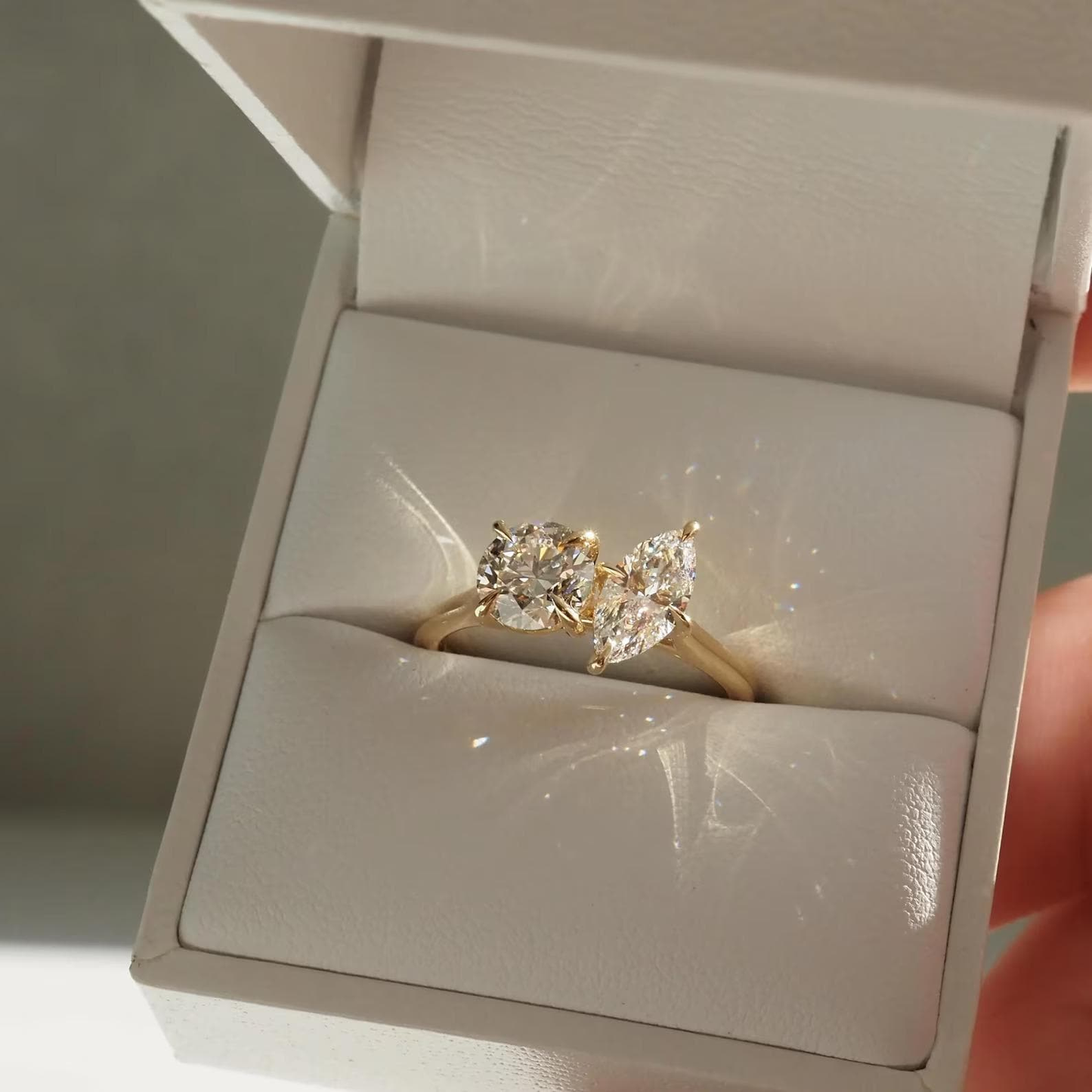 Round & Marquise Lab Grown Diamond Ring
