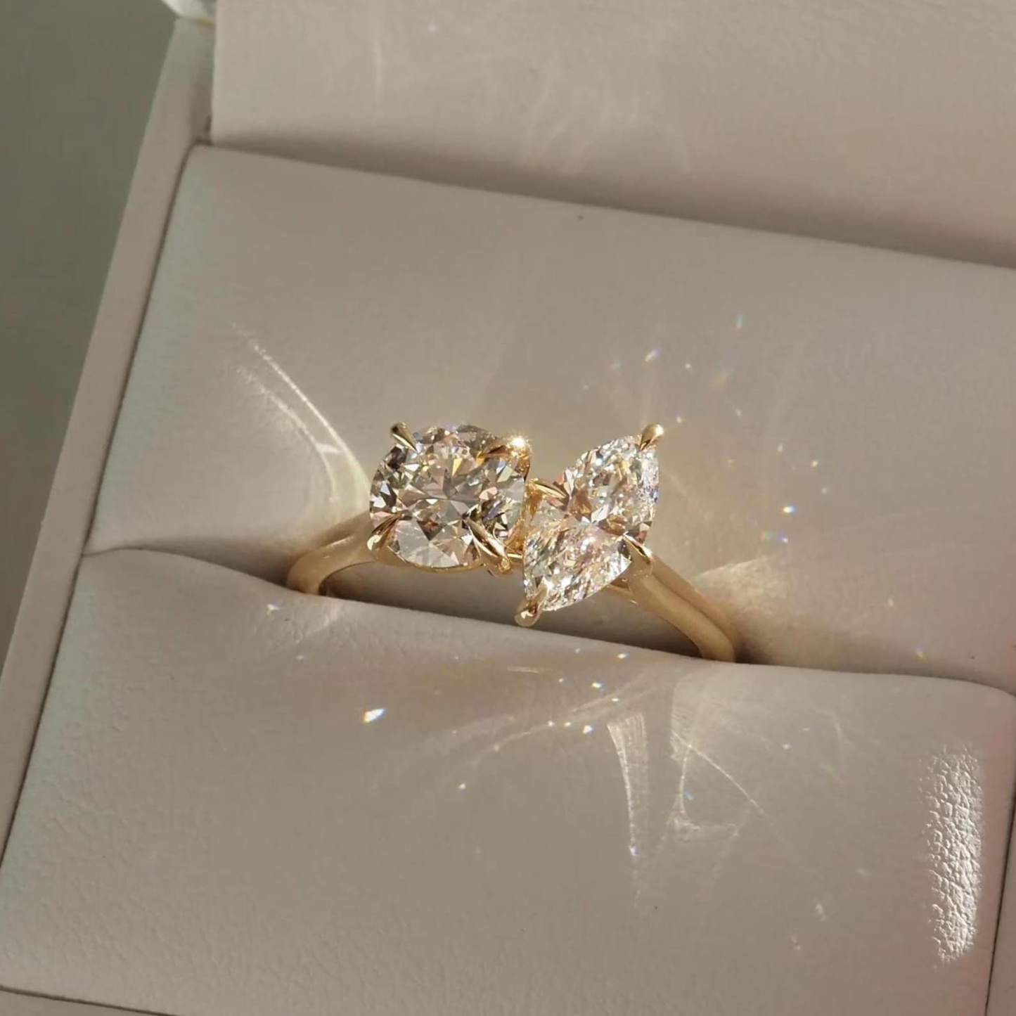 Round & Marquise Lab Grown Diamond Ring