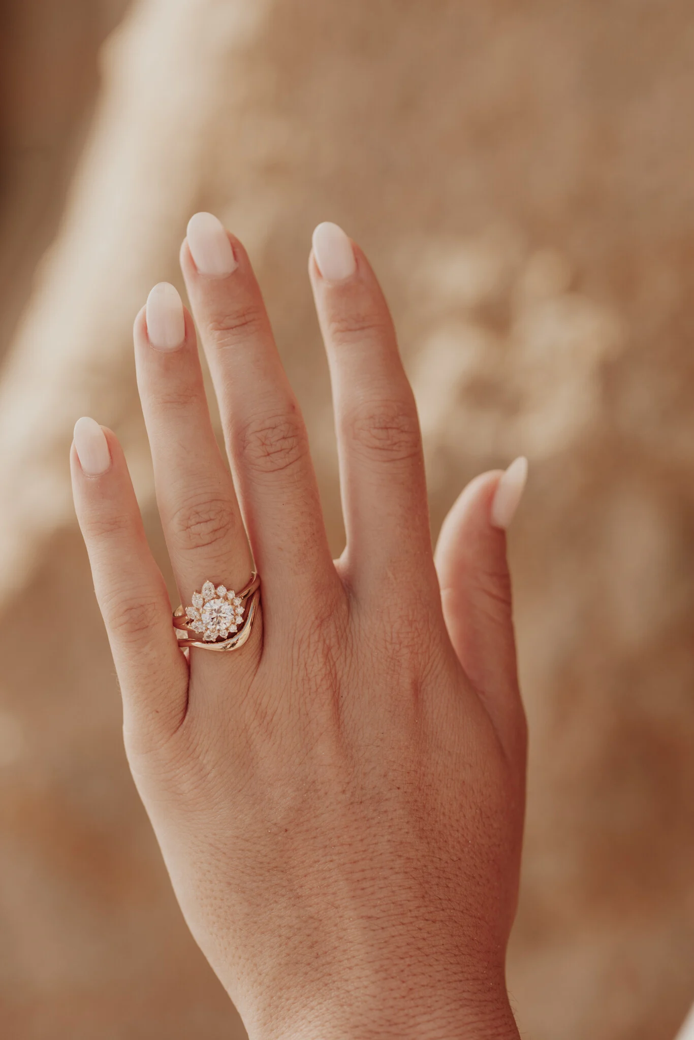 Floral 1.50 Ct Lab Grown Diamond Cluster Ring