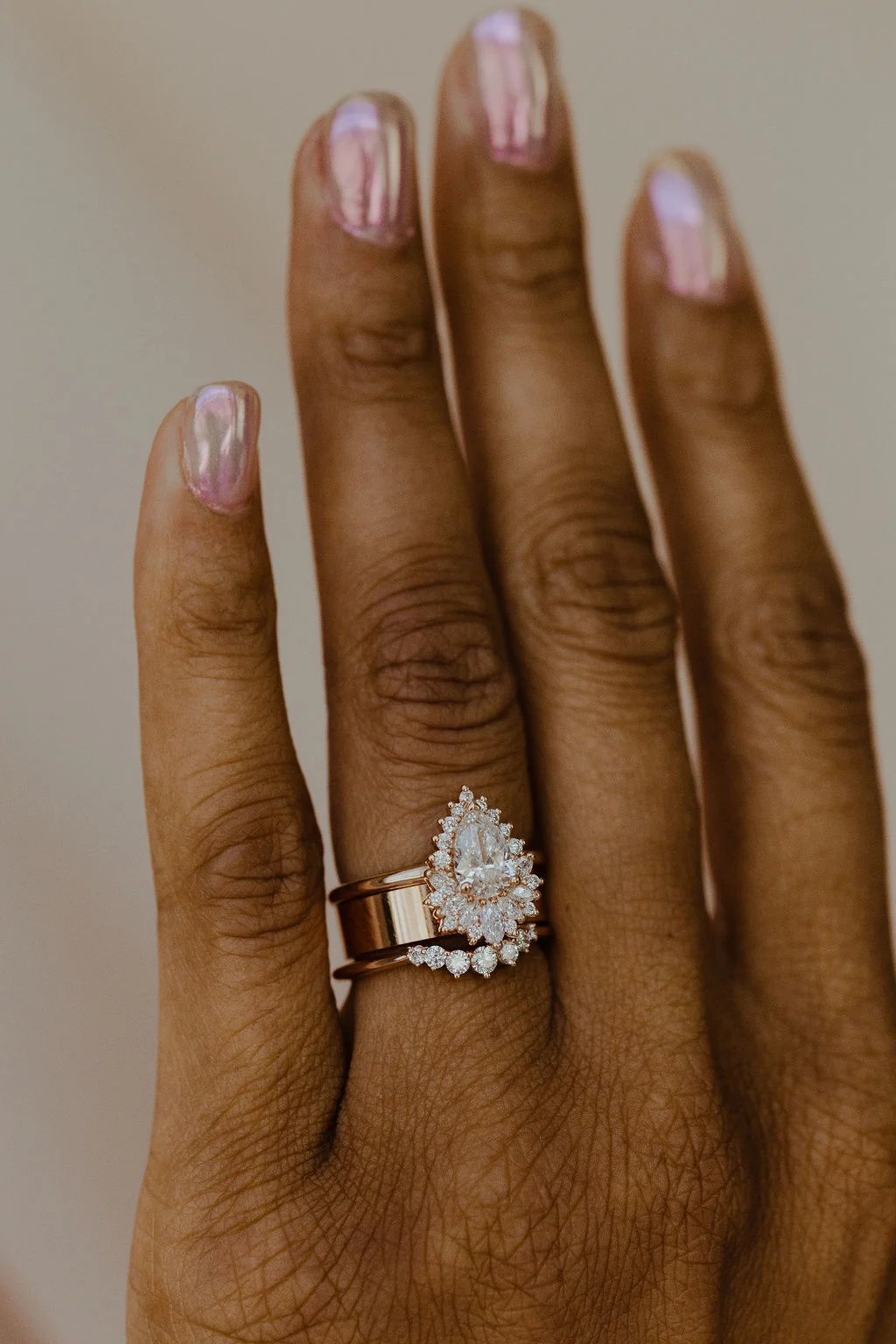 Pear Lab Grown Diamond Ring For Her