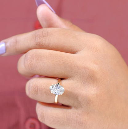 Solitaire Oval Lab-Grown Diamond Ring