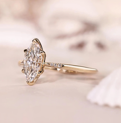 Graceful Marquise-Cut Lab-Grown Diamond Ring