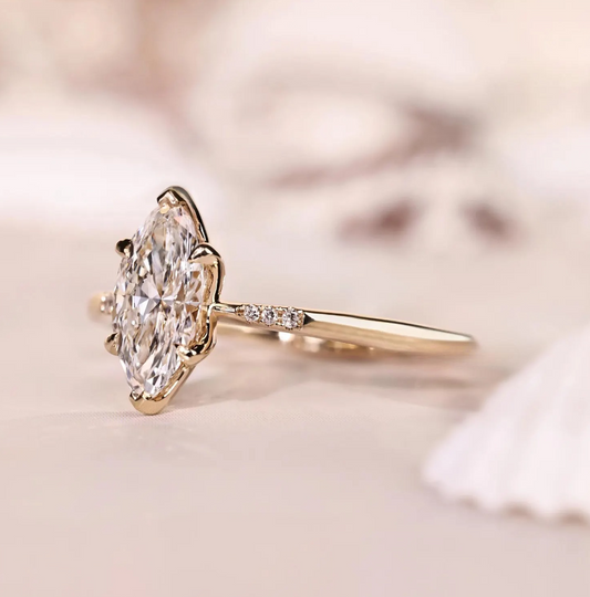 Graceful Marquise-Cut Lab-Grown Diamond Ring