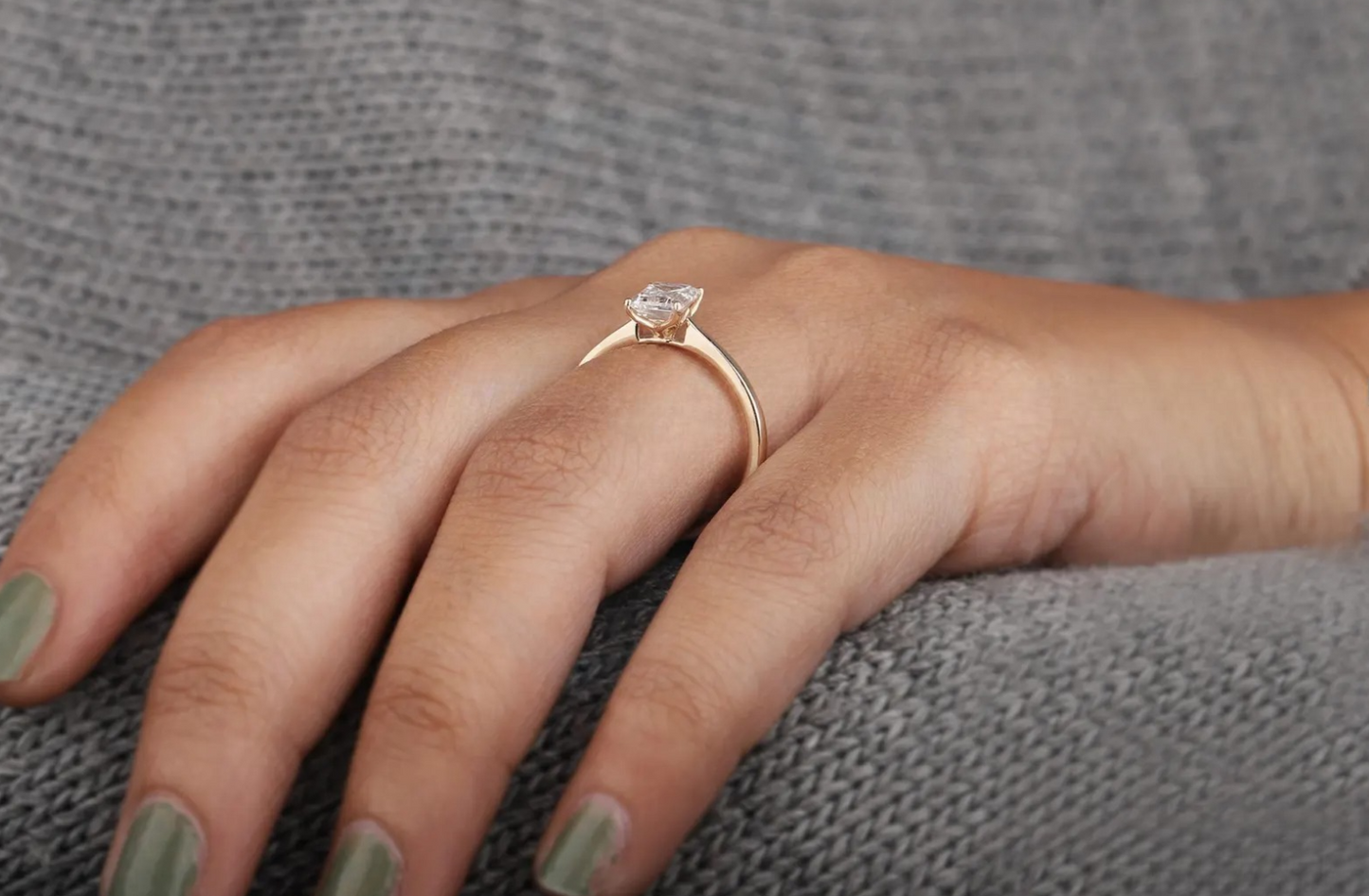 2 Carat Emerald Cut Lab-Grown Diamond Ring