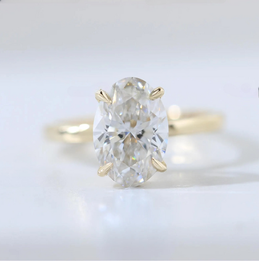 Oval Diamond Daily Wear Ring