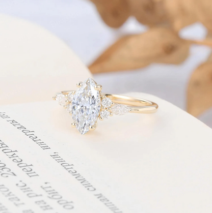 Dazzling 1 Ct Marquise Lab Diamond Ring
