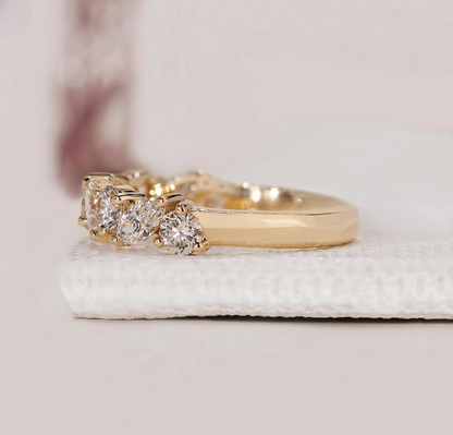Alternating Round & Marquise Eternity Band
