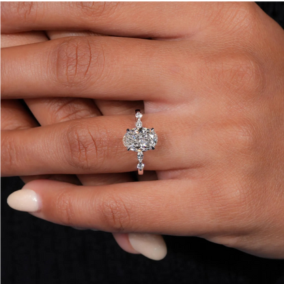 Brilliant 2.00 Ct Oval Lab Grown Diamond Ring