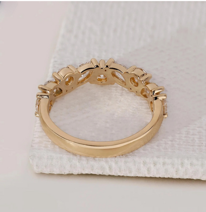 Alternating Round & Marquise Eternity Band