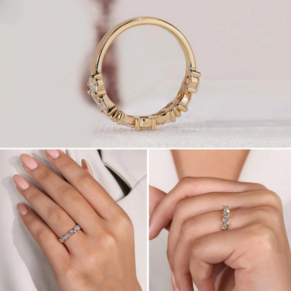 Alternating Round & Marquise Eternity Band