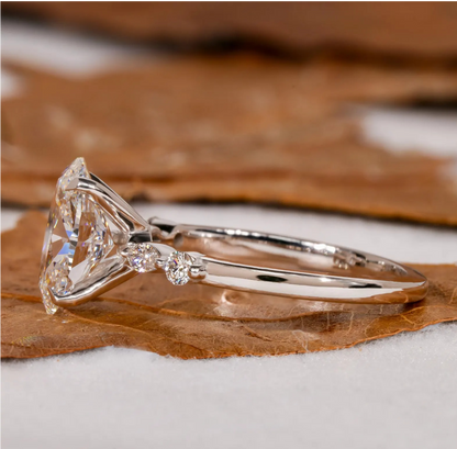 Brilliant 2.00 Ct Oval Lab Grown Diamond Ring