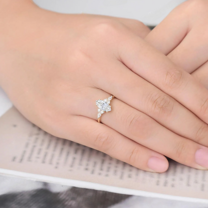 Dazzling 1 Ct Marquise Lab Diamond Ring
