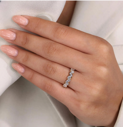 Alternating Round & Marquise Eternity Band