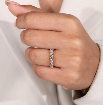 Alternating Round & Marquise Eternity Band