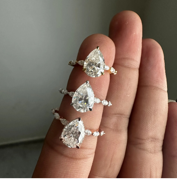 Pear Cut Engagement Diamond Ring