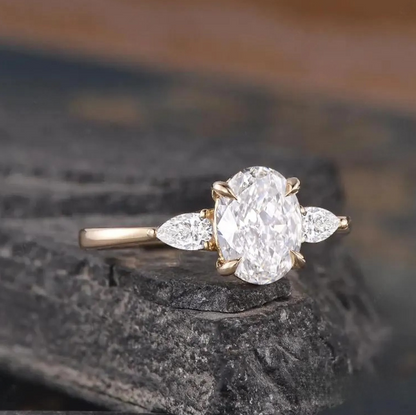 Oval Cut Three Stone Engagement Ring