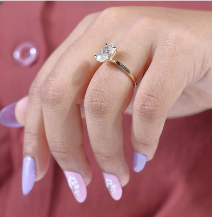 Solitaire Oval Lab-Grown Diamond Ring