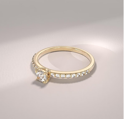 Round Lab Grown Diamond and Ring