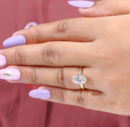Solitaire Oval Lab-Grown Diamond Ring