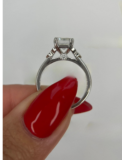 Emerald Lab Grown Diamond Ring
