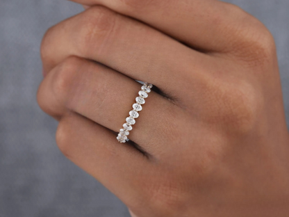 Oval-Cut Lab Diamond Eternity Band in Yellow Gold