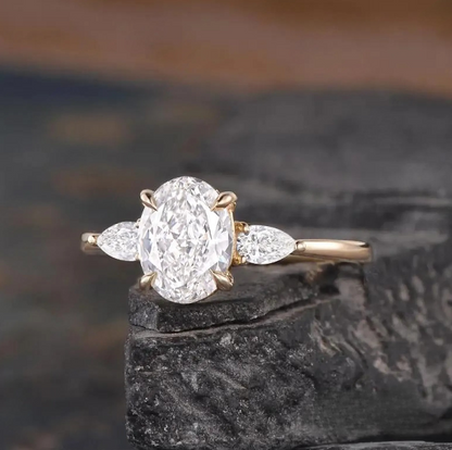 Oval Cut Three Stone Engagement Ring