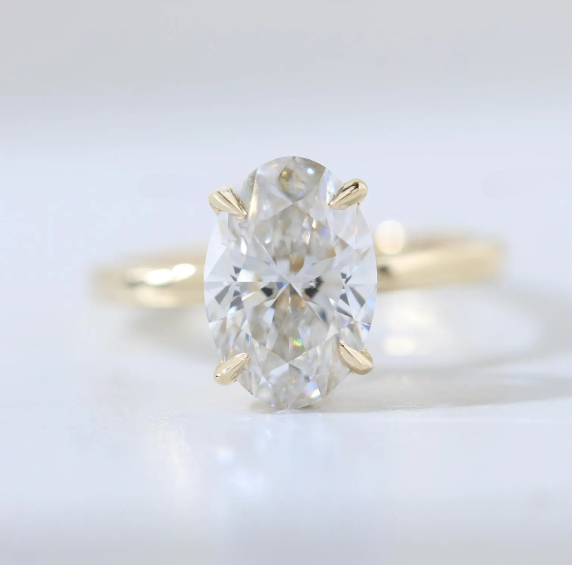 Solitaire Oval Lab-Grown Diamond Ring