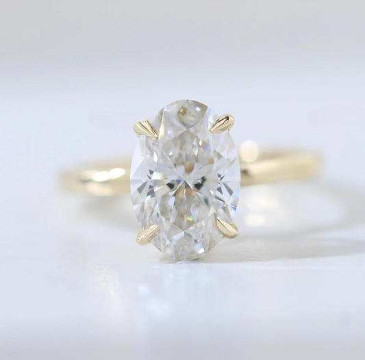 Solitaire Oval Lab-Grown Diamond Ring