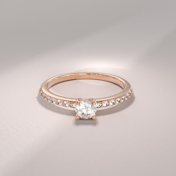 Round Lab Grown Diamond and Ring