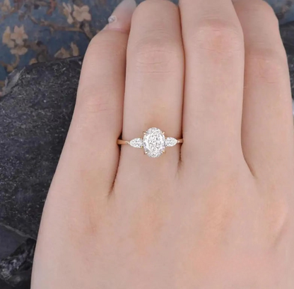 Oval Cut Three Stone Engagement Ring