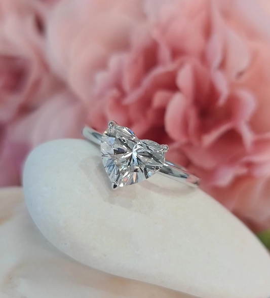 Heart Cut Lab Grown Diamond Engagement Ring