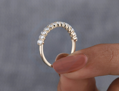 Oval-Cut Lab Diamond Eternity Band in Yellow Gold
