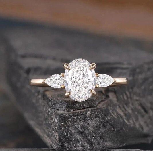 Oval Cut Three Stone Engagement Ring