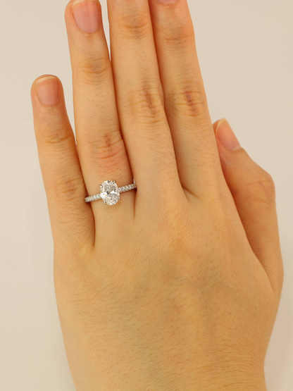 Lab-Grown Oval Diamond Ring