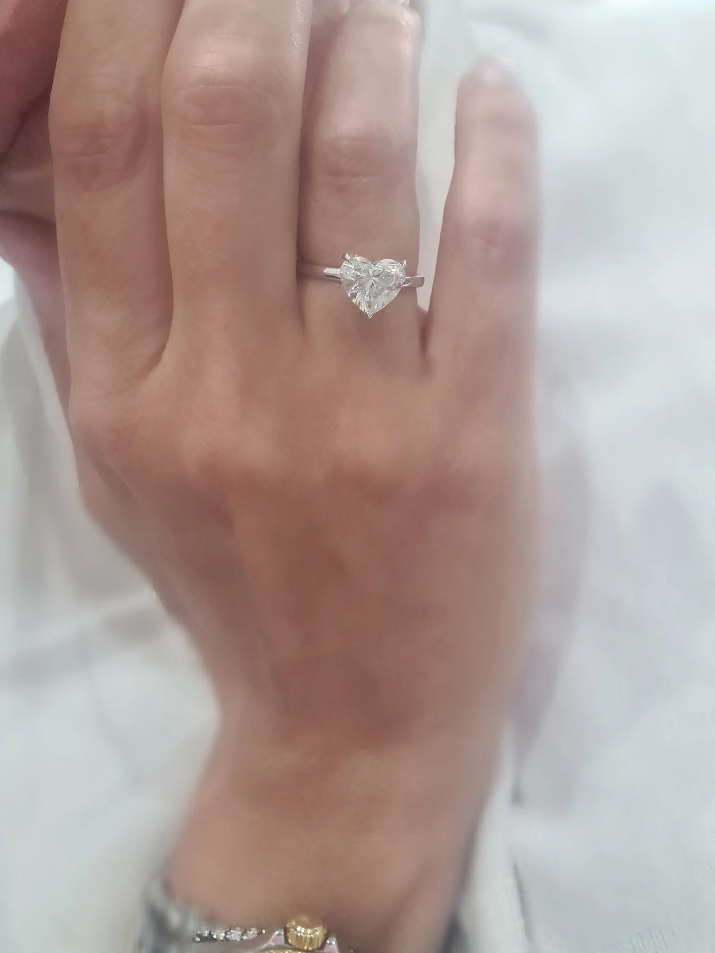 Heart Cut Lab Grown Diamond Engagement Ring
