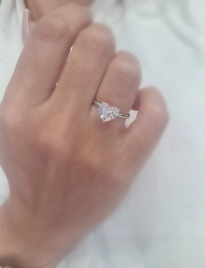 Heart Cut Lab Grown Diamond Engagement Ring